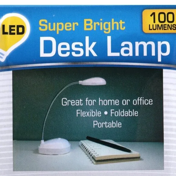 Lot of 2 NEW bright 100 lumen LED light mini desk lamps, cordless, portable - Picture 2 of 3